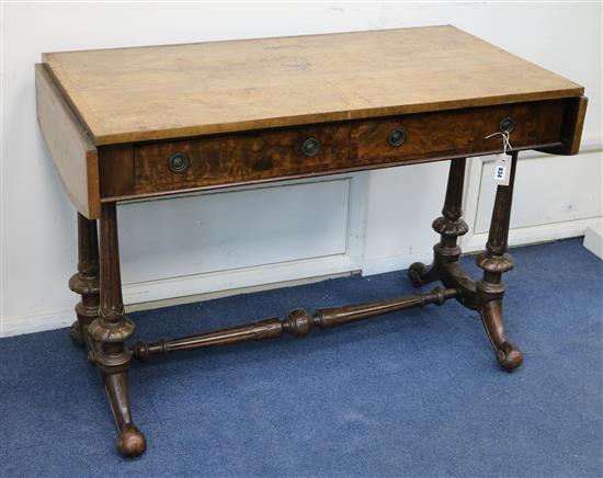 A Victorian walnut sofa table W.109cm
